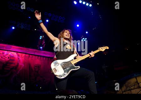 Gli Iron Maiden si esibiscono al Madison Square Garden di New York City, 15 giugno 2008 Foto Stock