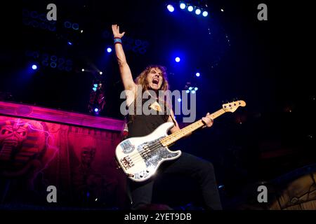 Gli Iron Maiden si esibiscono al Madison Square Garden di New York City, 15 giugno 2008 Foto Stock