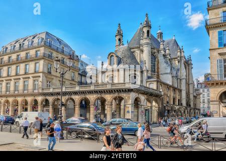 Parigi, Francia - Luglio 06, 2016 : Tempio Protestante de l'Oratoire du Louvre, anche Eglise Reformee de l'Oratoire du Louvre è un protestante storico di Coira Foto Stock