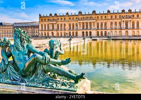 Magnifico sobborgo reale di Parigi - Versailles. Foto Stock