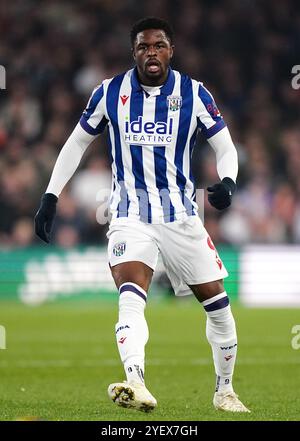 Josh Maja di West Bromwich Albion in azione durante lo Sky Bet Championship match a Kenilworth Road, Luton. Data foto: Venerdì 1 novembre 2024. Foto Stock