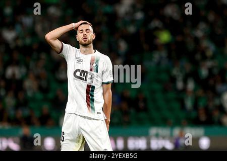 Portogallo. 1 novembre 2024. Bucca di Estrela Amadora durante la Liga Portugal Betclic match tra Sporting CP e CF Estrela Amadora all'Estadio Jose de Alvalade il 1 novembre 2024 a Lisbona, Portogallo. Liga Portugal Betclic - Sporting CP vs CF Estrela Amadora (Valter Gouveia/SPP) credito: SPP Sport Press Photo. /Alamy Live News Foto Stock