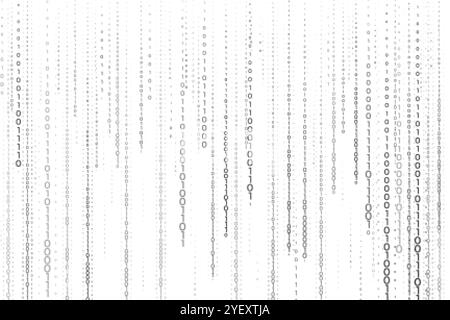 streaming di numeri di codice binario background tecnologico Illustrazione Vettoriale