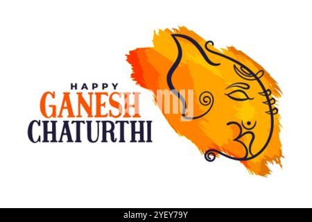 happy ganesh chaturthi indiano festival poster design Illustrazione Vettoriale