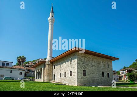 La Moschea del Re a Berat, Albania centrale. Situato all'interno della storica area del sito Patrimonio Mondiale dell'Umanità dell'UNESCO, Monumento culturale, XV secolo Foto Stock