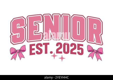 Magliette senior 2025 Illustrazione Vettoriale