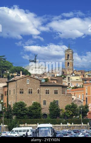 Vista del centro di Roma, Italia, Europa Foto Stock