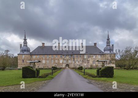 Il castello di Lembeck è uno dei più bei castelli d'acqua della Renania settentrionale-Vestfalia, Germania. Edificio del Maine Foto Stock