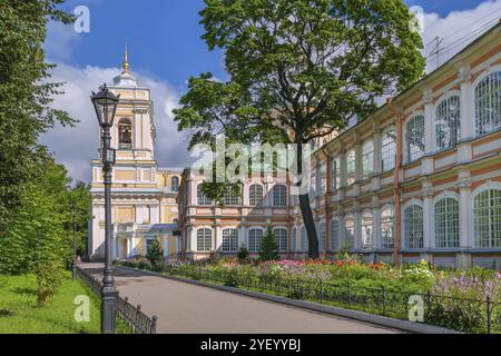 Alexander Nevsky Lavra (Monastero) a San Pietroburgo, Russia. Cattedrale della Santissima Trinità Foto Stock