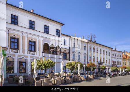 Piazza Nazionale Slovacca della rivolta o Piazza SNP è la piazza principale di Banska Bystrica, Slovacchia, Europa Foto Stock