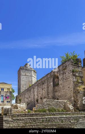 Torre e muro del capitano a Zara, Croazia, Europa Foto Stock