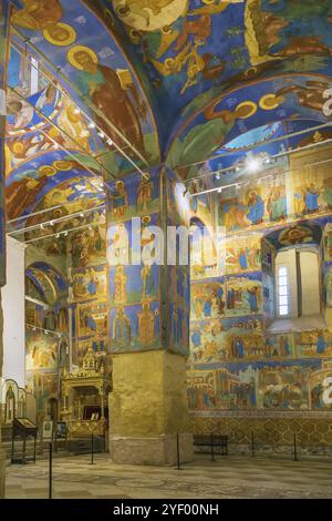 Cattedrale della Trasfigurazione del Salvatore nel Monastero di Sant'Eutimio, Suzdal, Russia. Interno Foto Stock