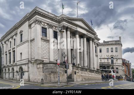 Il City Hall di Dublino, originariamente Royal Exchange, è un edificio civico a Dublino, Irlanda, in Europa Foto Stock