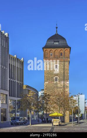 Red Tower o Red Turn a Chemnitz, Germania, Europa Foto Stock