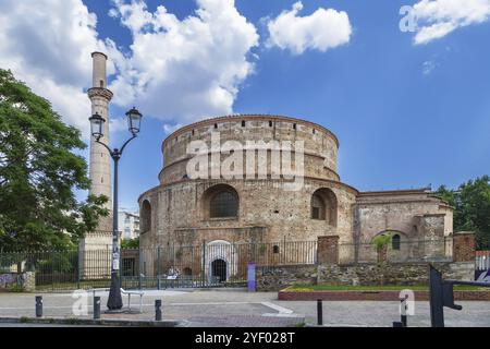 La struttura cilindrica della Rotonda fu costruita nel 306 d.C. su ordine del tetrarca Galerio, Salonicco, Grecia, Europa Foto Stock