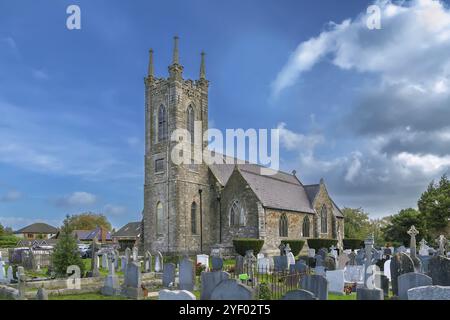 Chiesa di Santa Brigida con cimitero a Dublino, Irlanda, Europa Foto Stock