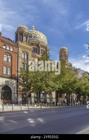 La nuova sinagoga fu costruita nel 1866 come la principale sinagoga della comunità ebraica di Berlino, Germania, Europa Foto Stock