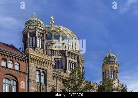 La nuova sinagoga fu costruita nel 1866 come la principale sinagoga della comunità ebraica di Berlino, Germania, Europa Foto Stock