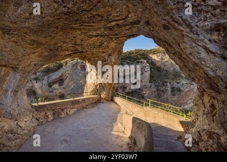 Punto panoramico di Ventano del Diablo a Cuenca, Castilla la Mancha, Spagna, Europa Foto Stock