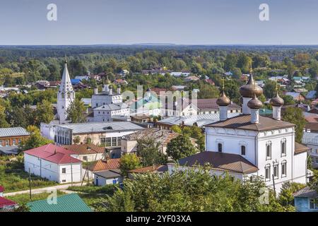 Veduta di Gorokhovets con church da collina, Russia, Europa Foto Stock