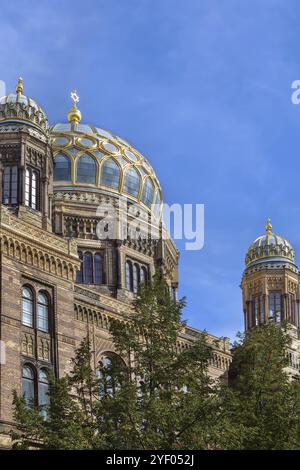 La nuova sinagoga fu costruita nel 1866 come la principale sinagoga della comunità ebraica di Berlino, Germania, Europa Foto Stock