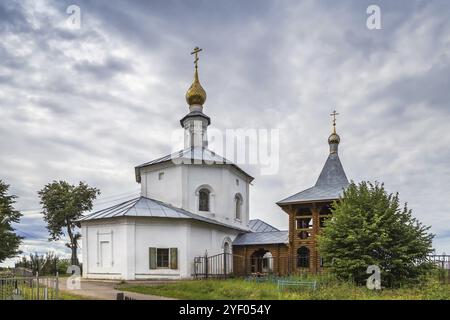 Chiesa di Elia il Profeta sulle rive del Volga, Russia, Europa Foto Stock