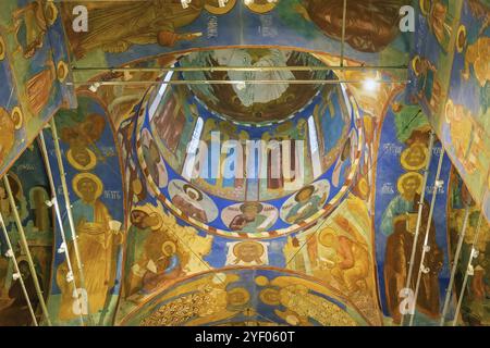 Cattedrale della Trasfigurazione del Salvatore nel Monastero di Sant'Eutimio, Suzdal, Russia. Interno Foto Stock