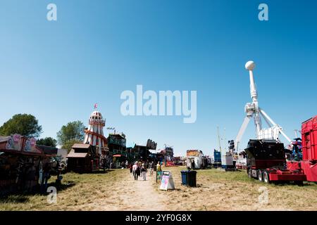 Newcastle Regno Unito: 26 giugno 2024: Fiera funebre Newcastle Hoppings nella giornata di sole Foto Stock