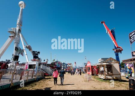 Newcastle Regno Unito: 26 giugno 2024: Fiera funebre Newcastle Hoppings nella giornata di sole Foto Stock