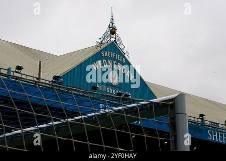 Hillsborough Stadium, Sheffield, Inghilterra - 2 novembre 2024 Vista generale del terreno - prima della partita Sheffield Wednesday contro Watford, EFL Championship, 2024/25, Hillsborough Stadium, Sheffield, Inghilterra - 2 novembre 2024 crediti: Arthur Haigh/WhiteRosePhotos/Alamy Live News Foto Stock