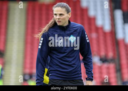 Sheffield, Regno Unito. 2 novembre 2024. Bramall Lane, Sheffield, Inghilterra, 2 novembre 2024: Isobel Goodwin (23 London City Lionesses) The Barclays Womens Championship match tra Sheffield United e London City Lionesses a Bramall Lane a Sheffield, Inghilterra. (Sean Chandler/SPP) credito: Foto SPP Sport Press. /Alamy Live News Foto Stock