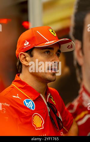 San Paolo, Brasile, 31 ottobre 2024, Charles Leclerc di Monaco compete per la Ferrari. Il Gran Premio di San Paolo 2024 The Build Up, che si svolge a San Paolo, in Brasile. Crediti: Michael Potts/Alamy Live News Foto Stock