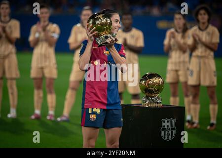 Sant Joan Despi, Spagna. 2 novembre 2024. Durante una partita di Liga F tra FC Barcelona e SD Eibar all'Estadi Johan Cruyff a Sant Joan Despi, Barcellona, Spagna, il 2 novembre 2024. Foto di Felipe Mondino/Sipa USA credito: SIPA USA/Alamy Live News Foto Stock