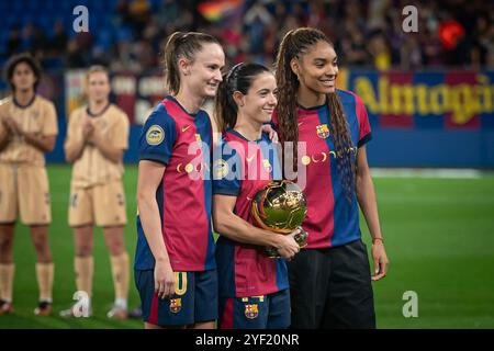 Sant Joan Despi, Spagna. 2 novembre 2024. Durante una partita di Liga F tra FC Barcelona e SD Eibar all'Estadi Johan Cruyff a Sant Joan Despi, Barcellona, Spagna, il 2 novembre 2024. Foto di Felipe Mondino/Sipa USA credito: SIPA USA/Alamy Live News Foto Stock