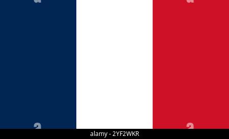 Bandiera della Francia, formato 16:9, bandiera della Francia, immagini vettoriali Illustrazione Vettoriale