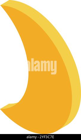 Luna crescente dorata che simboleggia le celebrazioni dell'islam, del ramadan e dell'eid Illustrazione Vettoriale