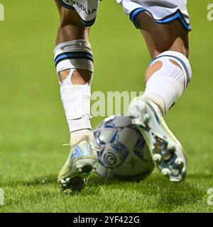 Sittard, Paesi Bassi. 2 novembre 2024. SITTARD, 02-11-2024, fortuna Sittard Stadium, Dutch Eredivisie, stagione calcistica 2024/2025. Fortuna Sittard - SC Heerenveen. Buca in calze credito: Pro Shots/Alamy Live News Foto Stock