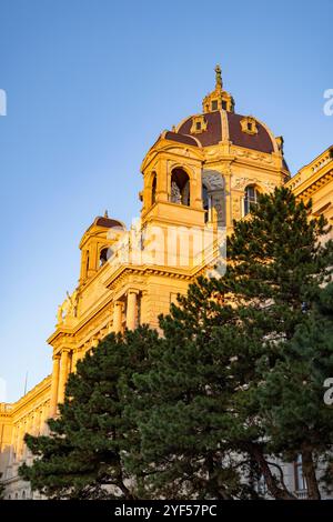 Vista sul quartiere dei musei di Vienna, Austria, Europa. Foto Stock