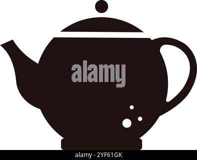 Bollitore del tè - icona vettoriale Illustrazione Vettoriale