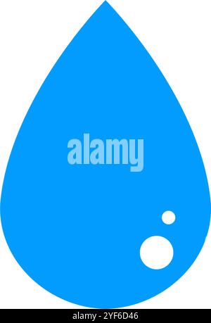 Goccia blu di acqua pura - icona vettoriale Illustrazione Vettoriale