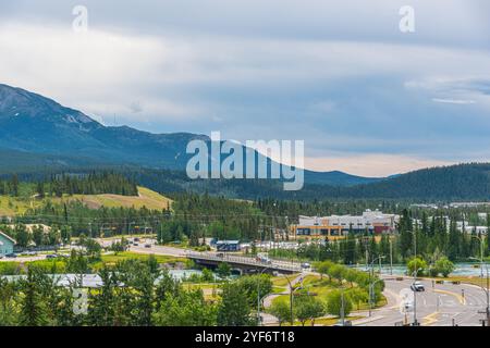 Whitehorse nel territorio dello Yukon, Canada settentrionale. Il Klondike, città della corsa all'oro vista in estate Foto Stock