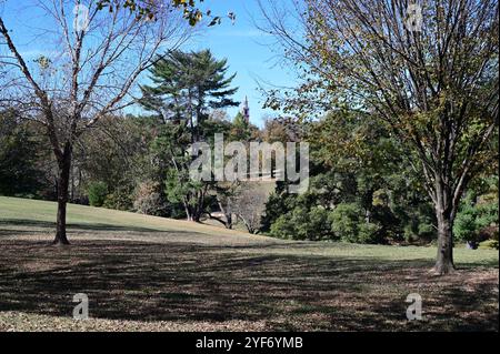 Parco pubblico di Maymont a Richmond, Virginia durante l'autunno e l'autunno. Foto Stock