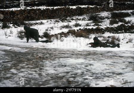 Fronte libanese del Libano dicembre 1981 / gennaio 1982 campo di addestramento Foto Stock