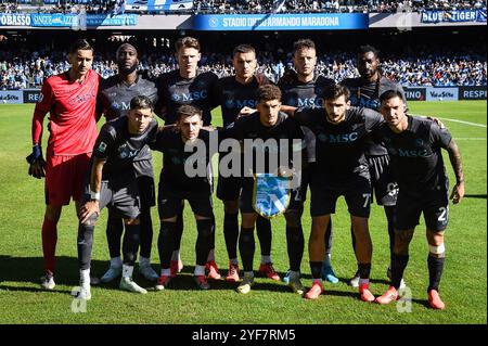 Napoli, Italie. 3 novembre 2024. Squadra del Napoli durante il campionato italiano di serie A tra SSC Napoli e Atalanta BC il 3 novembre 2024 allo stadio Diego Armando Maradona di Napoli - foto Matthieu Mirville (M Insabato)/DPPI Credit: DPPI Media/Alamy Live News Foto Stock