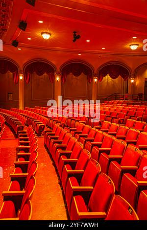 Disposizione astratta di posti a sedere al piano principale dell'Orpheum Theatre di Vancouver, Canada Foto Stock