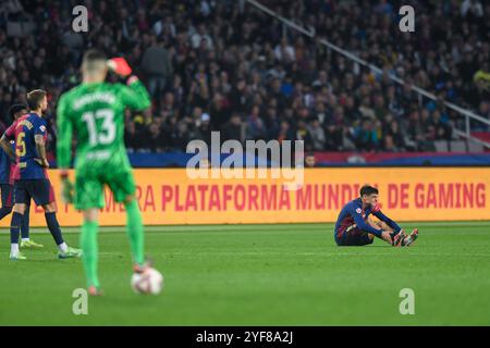 Barcellona, ESP. 3 novembre 2024. FC BARCELONA VS RCD ESPANYOL. 3 novembre 2024 Raphina (11) del FC Barcelona durante la partita tra FC Barcelona e RCD Espanyol corrispondente alla dodicesima giornata di la Liga EA Sports allo Stadio Olimpico Lluis Companys di Montjuic a Barcellona, Spagna. Crediti: Rosdemora/Alamy Live News Foto Stock