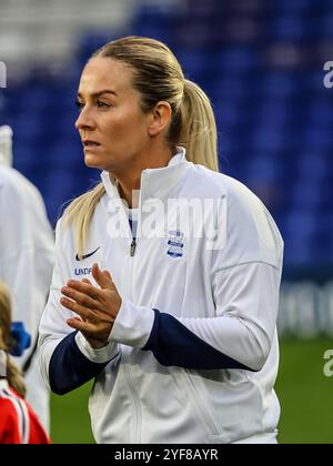 Birmingham, Regno Unito. 3 novembre 2024. Birmingham, Inghilterra, 3 novembre 2024: Lily Agg (12 Birmingham City) prima della partita di calcio del Barclays Womens Championship tra Birmingham City Newcastle United a St Andrews a Birmingham, Inghilterra (Natalie Mincher/SPP) credito: SPP Sport Press Photo. /Alamy Live News Foto Stock