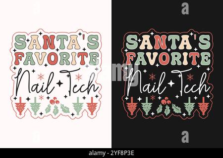 T-shirt natalizia preferita di Babbo Natale Illustrazione Vettoriale