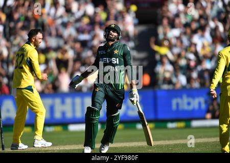 MELBOURNE, AUSTRALIA. 4 novembre 2024. Nella foto: Battitore pakistano Irfan Khan, durante il primo giorno della partita di cricket Australia contro Pakistan One Day International Series al Melbourne Cricket Ground, Melbourne, Australia il 4 novembre 2024. Crediti: Karl Phillipson/Alamy Live News Foto Stock