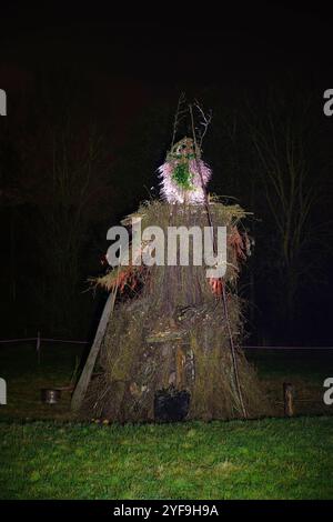 Roman Fort, Wicker Man, Event, Auxilia, Holt, Galles del Nord, Regno Unito. Foto Stock